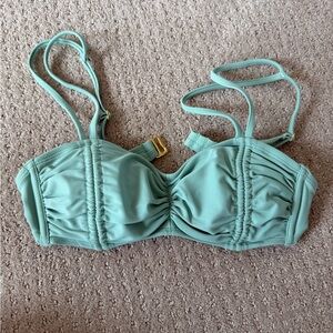 Mint Green Ruched Bikini Top